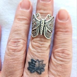 Sterling butterfly ring sz 9